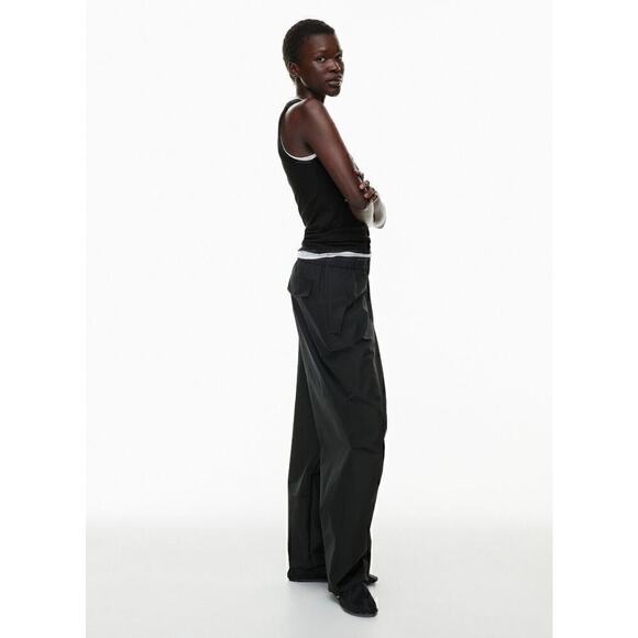 NWT Group Babaton Aritzia Emerson Pants Women's Parachute Black 6 - Picture 4 of 11